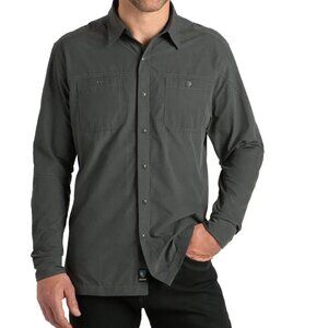 KHUL Men's Long Sleeve Button Up Bakbone Shirt size large